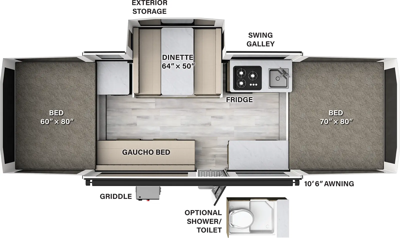 Flagstaff Tent 228D Floorplan